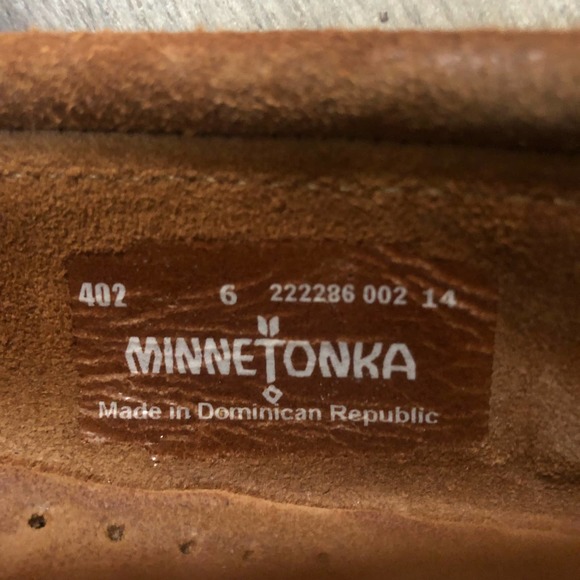 Minnetonka Kilty Suede Leather Moccasins Size 6 - Picture 5 of 5